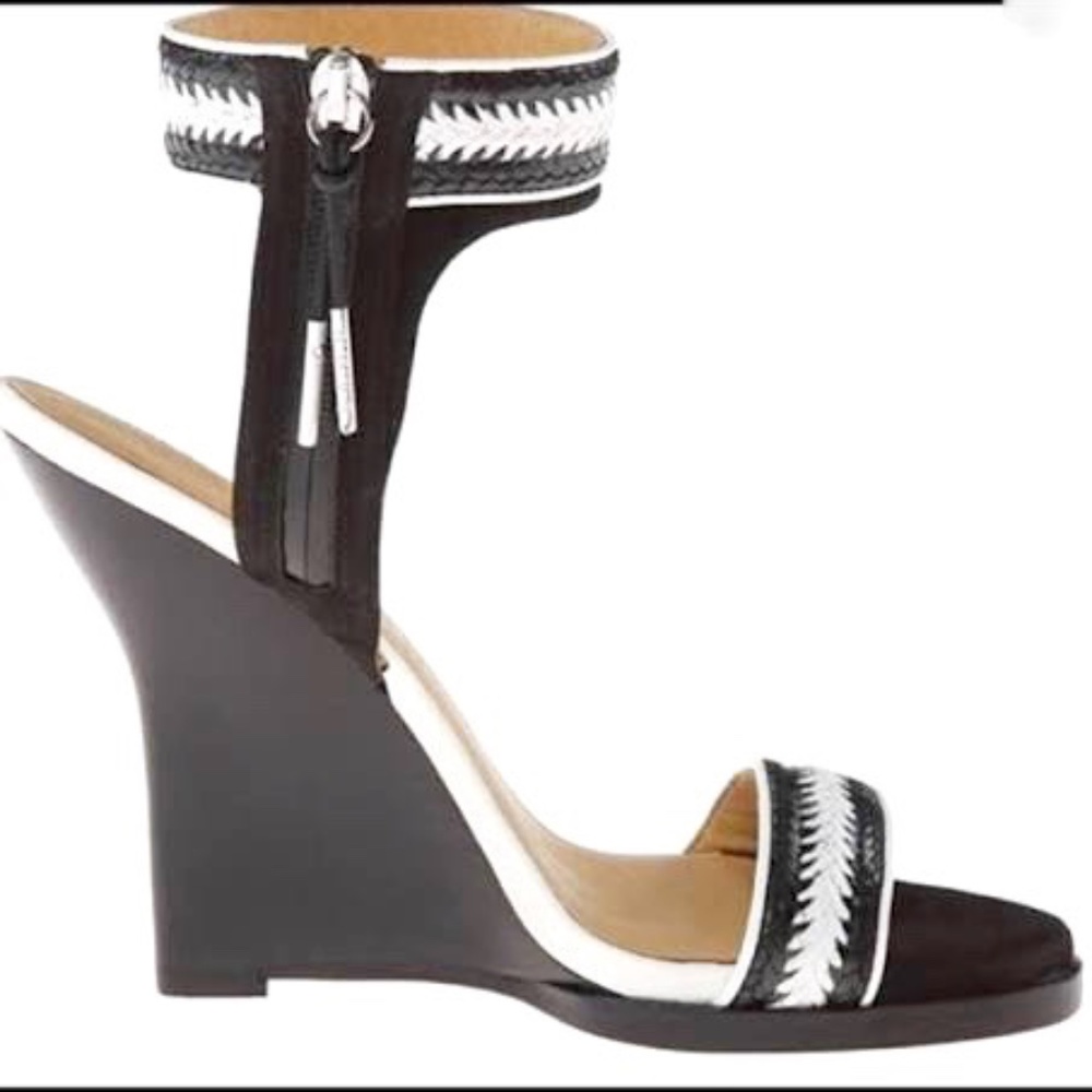 L.A.M.B. Fina Wedge Heel Ankle Strap Sandals, Size 10 (worn only once)